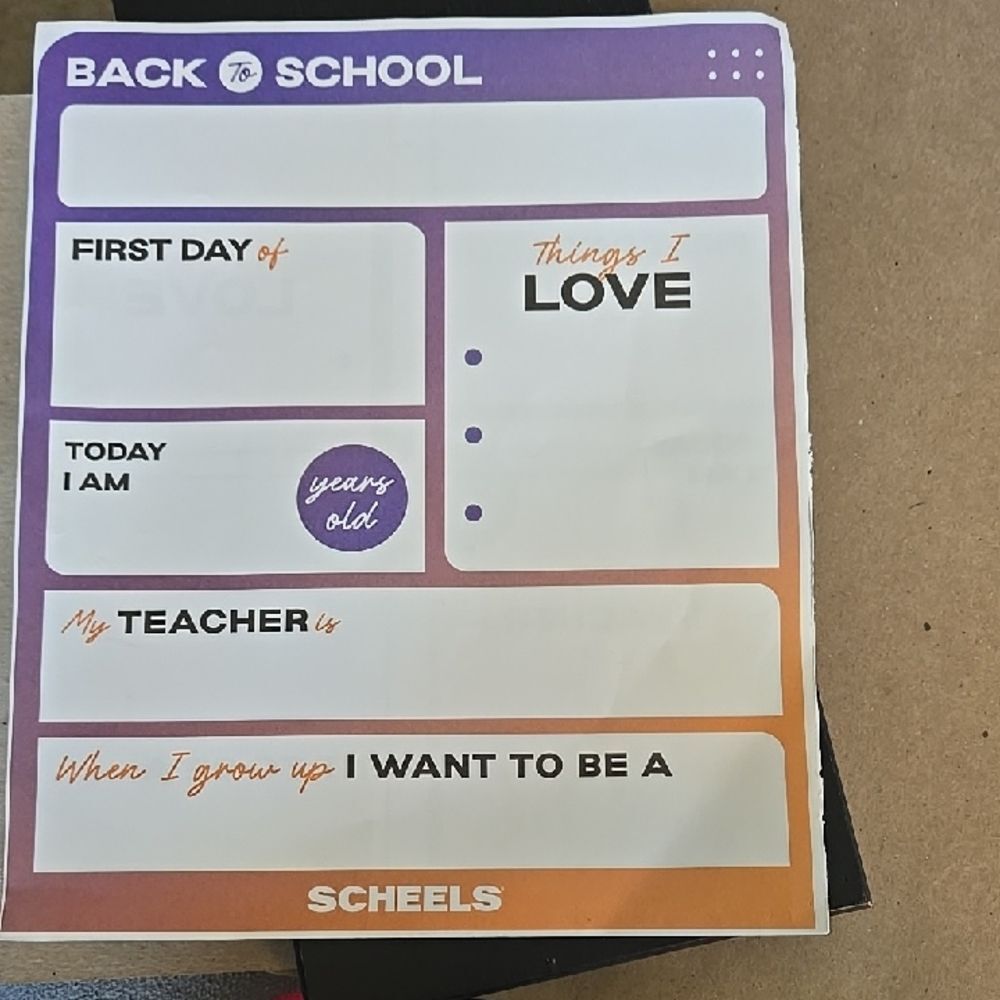 Scheels Back to School Chart First day teacher grow up
